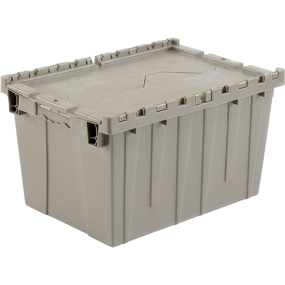 Global Industrial Plastic Attached Lid Shipping & Storage Tote 21-7/8""x15-1/4""