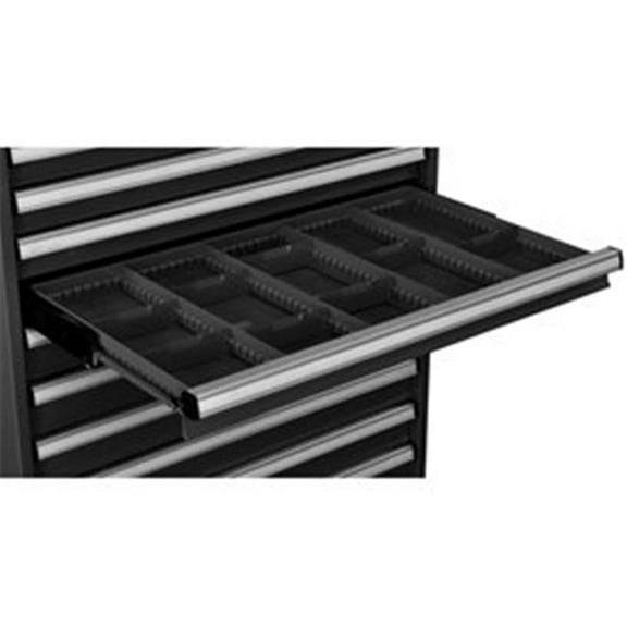 Global Industries 316070 Dividers for 3 in. Drawer of Modular Drawer Cabinet - 36 x 24 in., Black