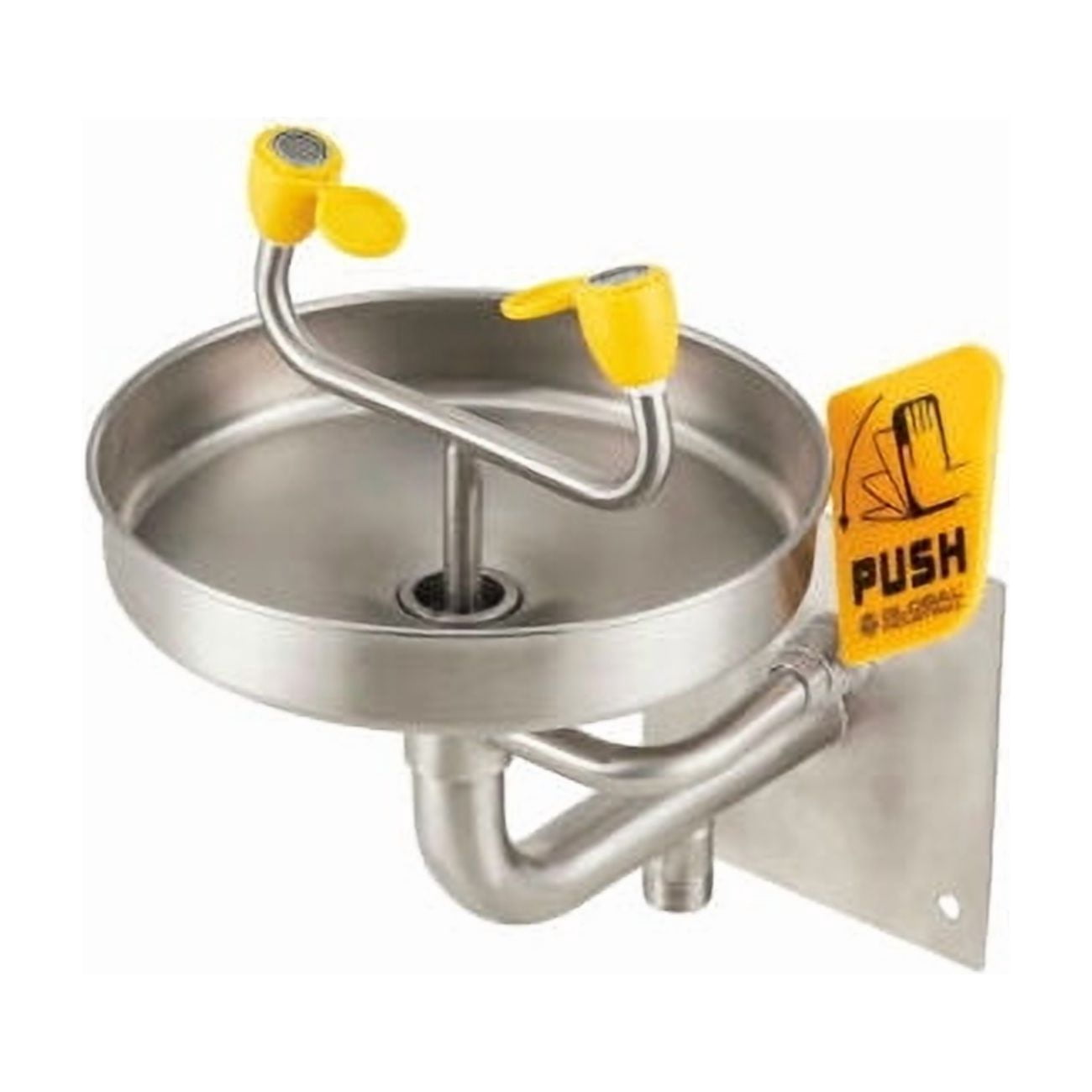 Global Industrial Emergency Eyewash Station Wall Mount Stainless Steel