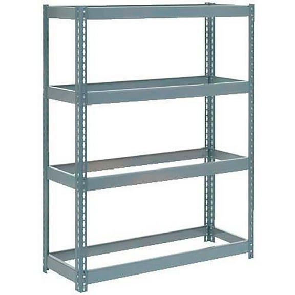 Global Industrial Extra Heavy Duty Shelving 48"W x 12"D x 60"H With 4 Shelves, No Deck, Gray