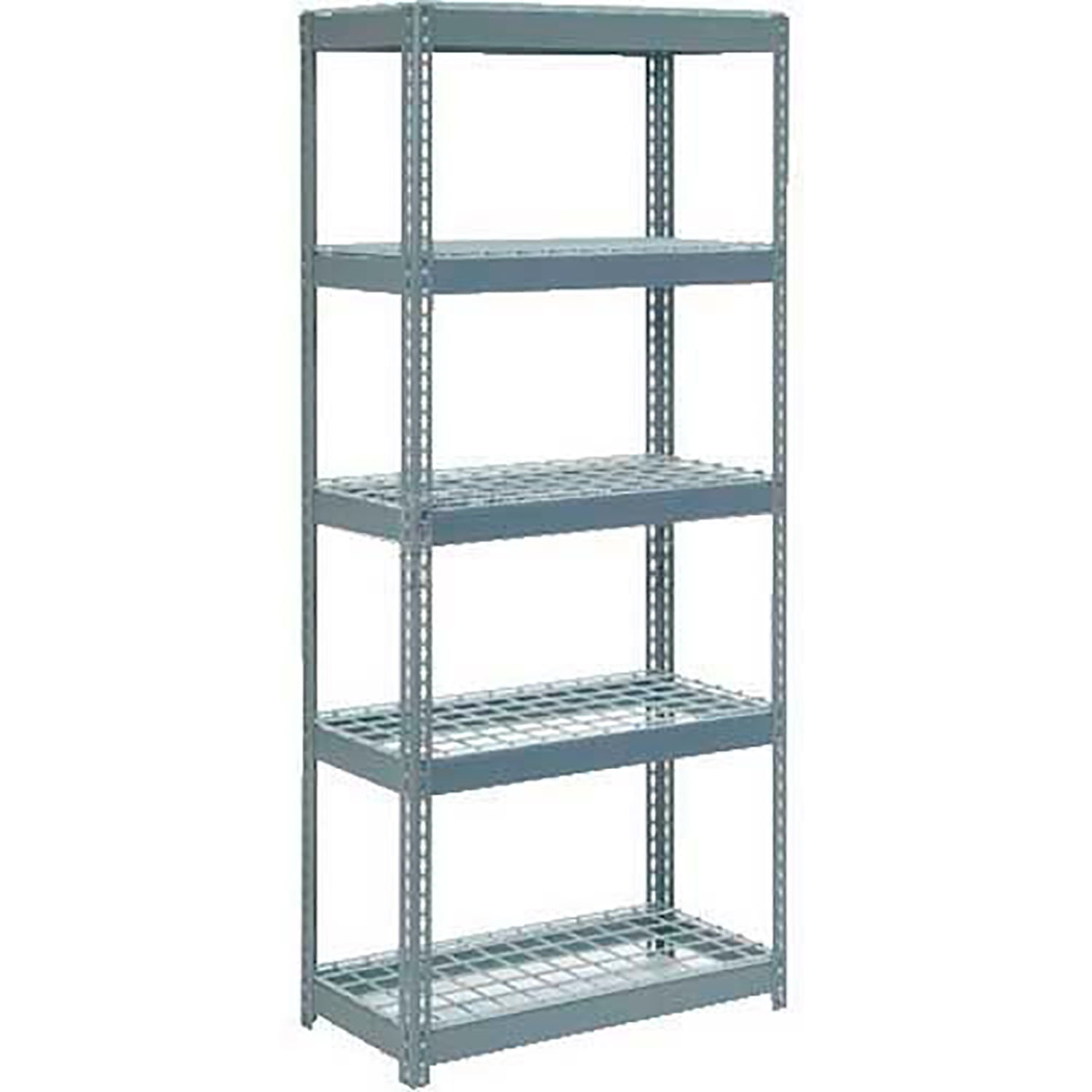 Global Industrial Extra Heavy Duty Shelving 36"W x 12"D x 84"H With 5 ...