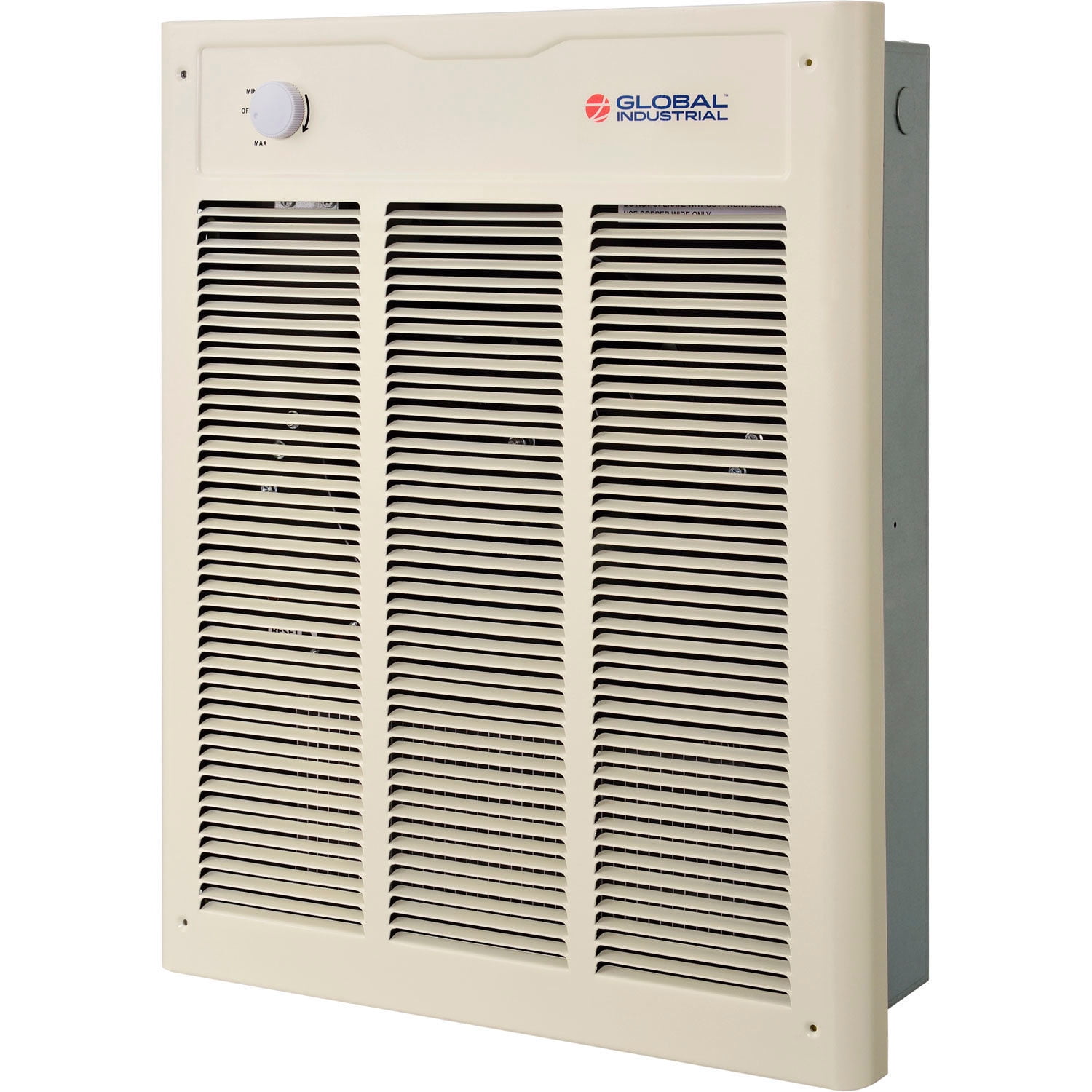 Global Industrial Fan Forced Wall Heater, Enclosed Motor, 4000/3000W, 240/208V