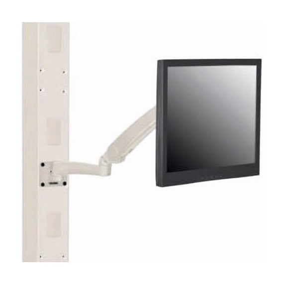 Global Industrial Gas Spring LED/LCD Flat Panel Monitor Arm with VESA Plate Beig