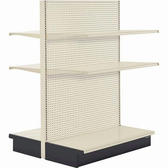 Global Industrial 243458 Gondola Shelving Double Sided Aisle Starter, 48 W x 47 D x 72 H in. - Beige