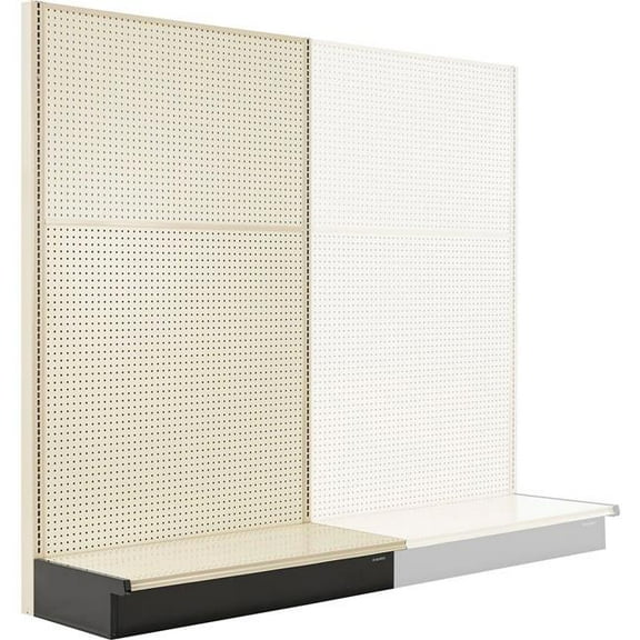 Global Industrial 243452 Gondola Shelving Single Sided Wall Starter, 48 W x 25 D x 84 H in. - Beige