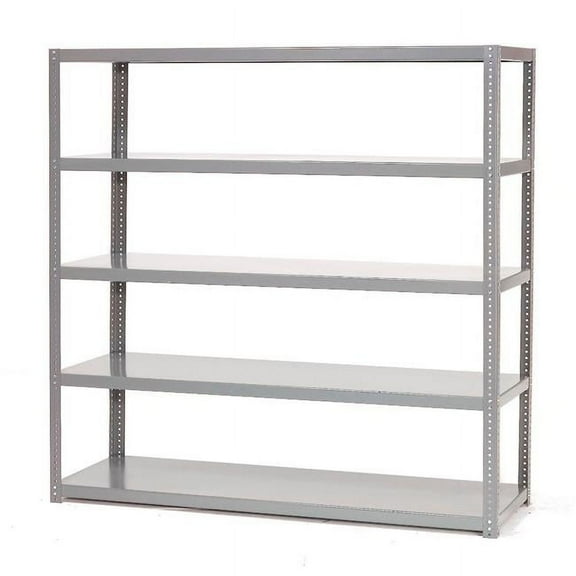 Global Industrial HD48248G5 5 Shelf Extra Heavy Duty Steel Shelving, Starter Gray - 48 x 24 x 96 in.