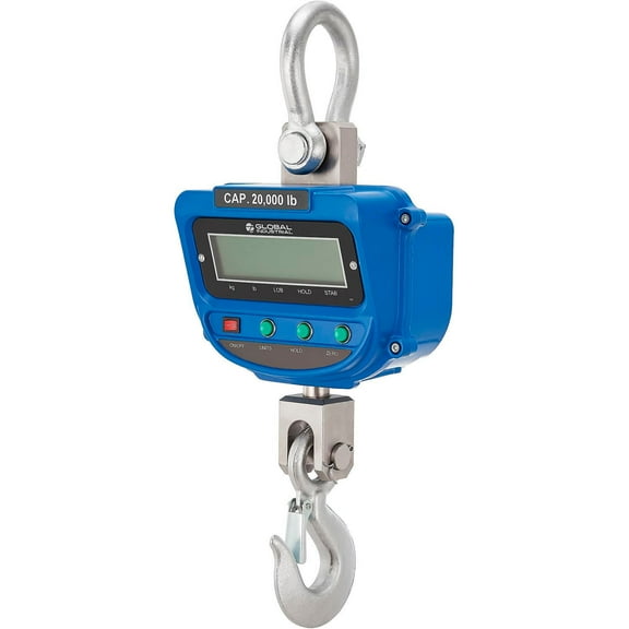 Global Industrial Heavy-Duty LCD Digital Crane Scale w/ Remote 20000 lb x 10 lb