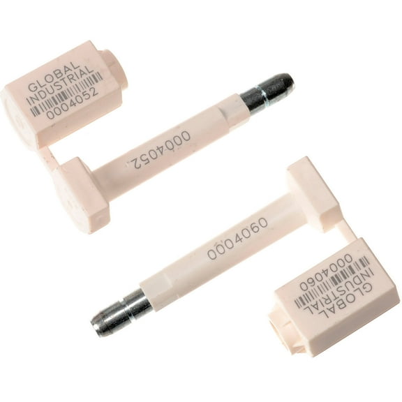 Global Industrial High Security Bolt Seal, White, 50/Pack