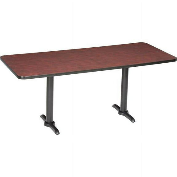 Global Industrial  Interion Breakroom Table - 72 x 36 x 29 in. - Mahogany