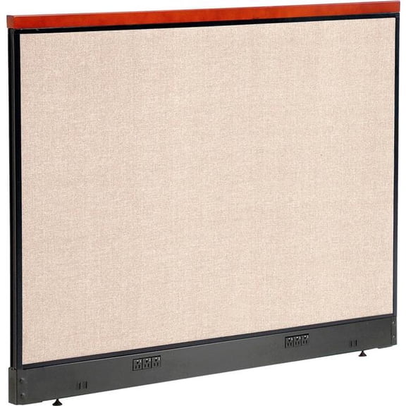 Global Industrial  Interion Deluxe Electric Office Partition Panel - 60.25 x 47.5 in. - Tan