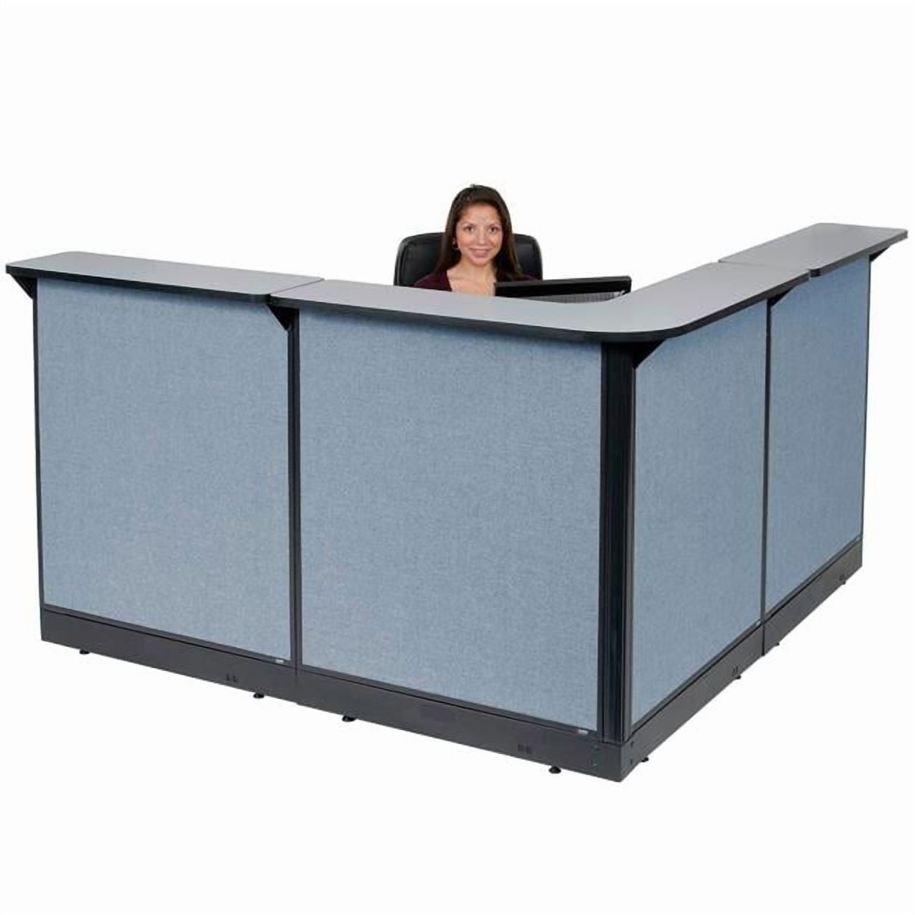 Global Industrial 3668818 Interion L-Shaped Reception Station with ...