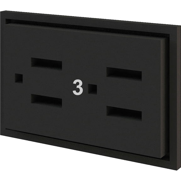 Global Industrial Interion Modular Partition Circuit 3 Receptacle