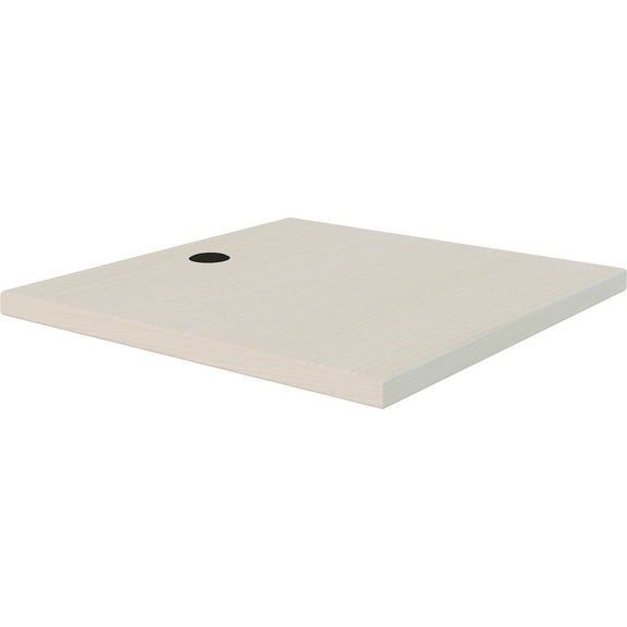 Interion Modular Partition Desktop, 24"W x 24"D, White Ash