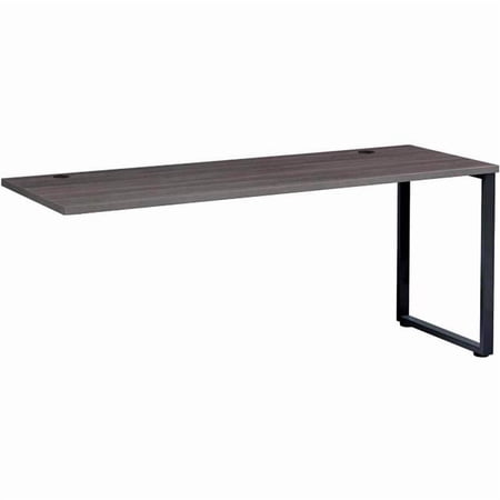 Global Industrial 695606 Interion Open Plan Return Desk - 48 x 24 x 29 in. - Charcoal Top with Black Legs