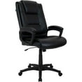 thumbnail image 1 of Global Industrial 277423-AM Interion Protective Bonded Leather Executive Office Chair with Arms, Black, 1 of 5