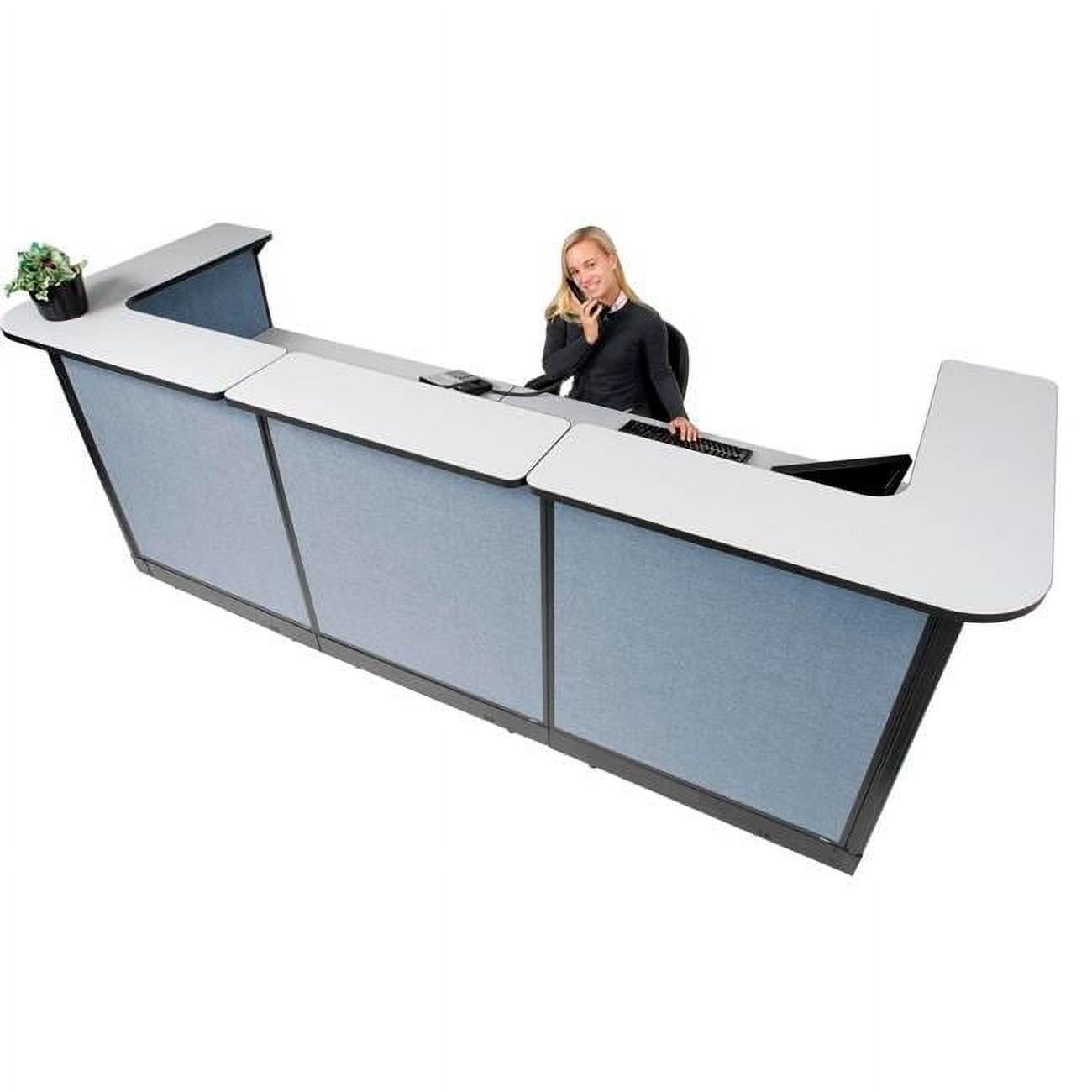 Global Industrial 3667318 Interion U-Shaped Reception Station with ...