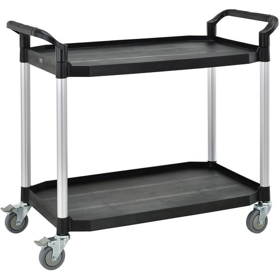 Global Industrial Large 2 Shelf Utility Cart, 440lb Cap