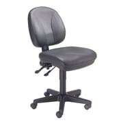 Interion Task Chair With 17-1/2""H Back Leather Black