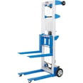 thumbnail image 1 of Global Industrial Lightweight Hand Operated Lift Truck, 400 Lb. Capacity Fixed Legs, 1 of 7