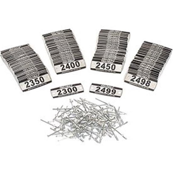 Global Industrial Locker Number Plate Kit Numbered 2300-2499 200/Pack ...