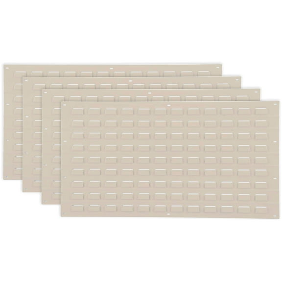 Global Industrial Louvered Wall Panel, 36x19, Tan, Lot of 4