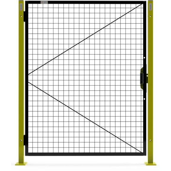 Global Industrial 800491BK Machine Wire Guard Door - 4 ft. - Black