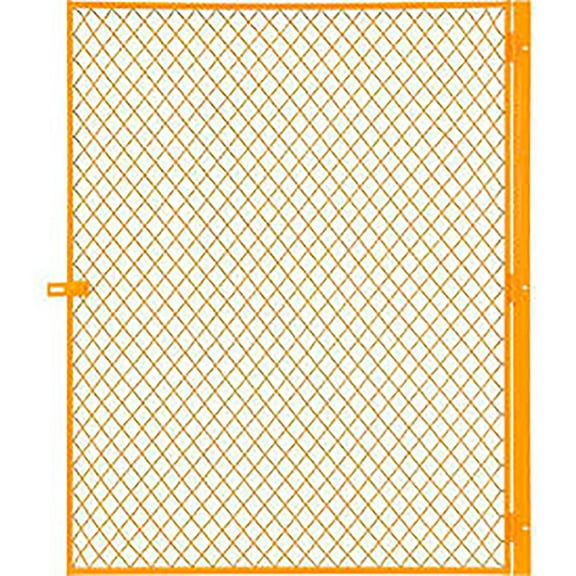 Global Industrial Machinery Wire Fence Partition Hinged Door, Yellow