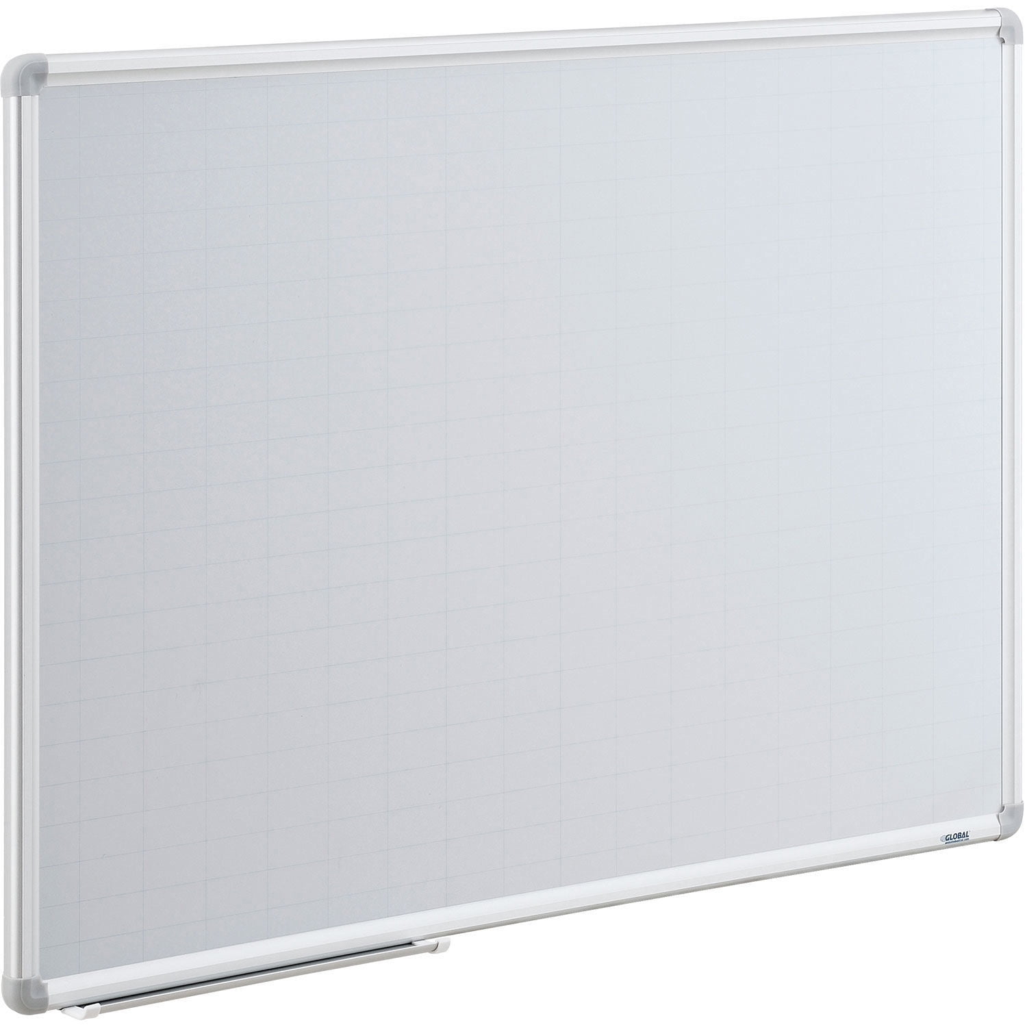 Global Industrial Magnetic Steel Dry Erase Planning Board Aluminum Frame 1x2 Gri