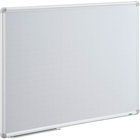 Global Industrial Magnetic Steel Dry Erase Planning Board Aluminum Frame 1x2 Gri