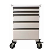 Global Industrial 615248 Medical Cart with 5 Drawers - White