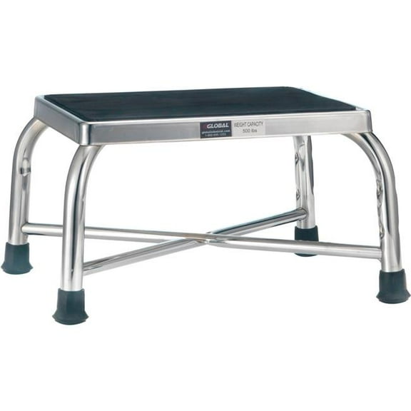 Global Industrial 436956 Medical Heavy Duty Bariatric Step Stool - Silver