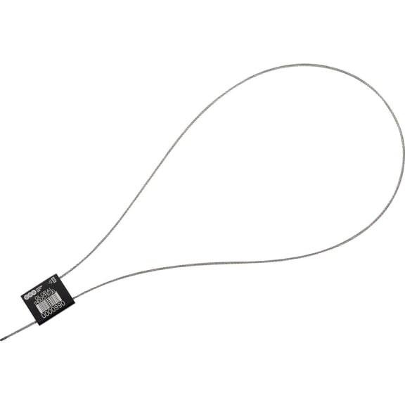 Global Industrial Metal Cable Seal, 1/16"x24"L, Black, 50/Pack