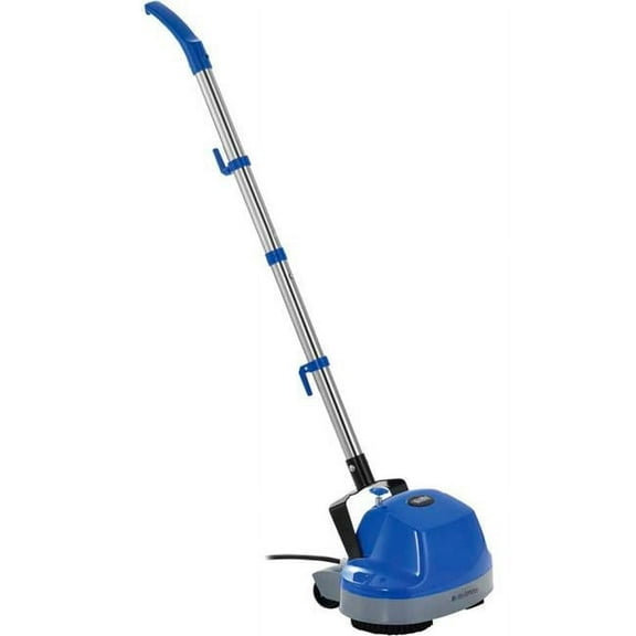 Global Industrial Mini Floor Scrubber with Floor Pads, 11 in. Cleaning Path