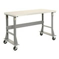thumbnail image 1 of Global Industrial PT7230SFA Mobile Workbench Flared Leg Laminate Safety Edge - 72 x 30 in. - Light Gray, 1 of 1