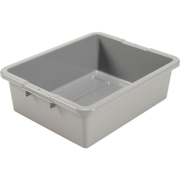 Global Industrial 493683GY NSF Plastic Bus Tub - 21.5 x 17.75 x 7 in. - Gray