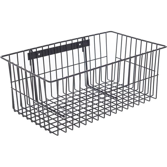 Global Industrial ASW177B Nexel Black Epoxy Wire Utility Basket - 18.75 x 11.25 x 7.5 in.