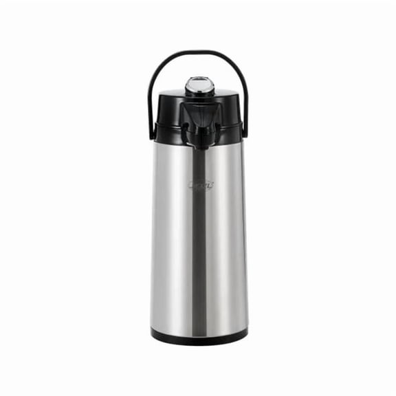 Global Industrial 243358 Nextel Air Pot with Glass Liner 2.2 Litre - Silver