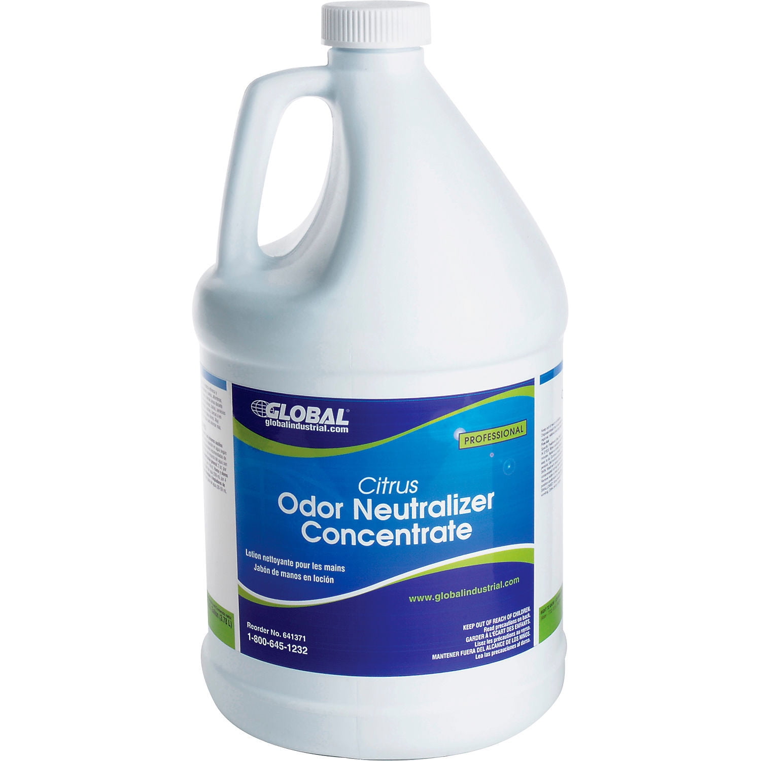 Global Industrial 641371 Odor Neutralizer Concentrate - Citrus - 1 gal Bottles - Blue - Case of 4