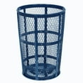 thumbnail image 1 of Global Industrial Outdoor Metal Trash Container, 48 Gallon, Blue, 1 of 5