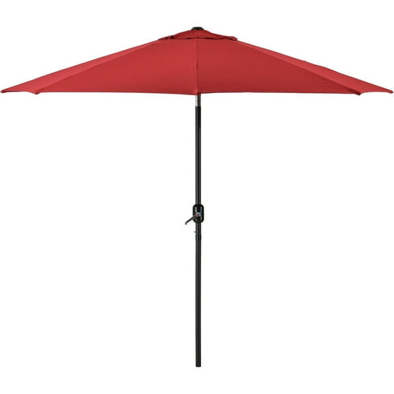 Global Industrial Outdoor Umbrella with Tilt Mechanism, Olefin Fabric, 8-1/2'W, Red