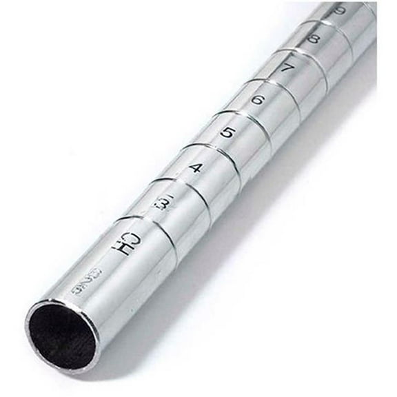 Global Industrial P63SX4 Nexel Stainless Steel Post - 63 in. Leveler Installed