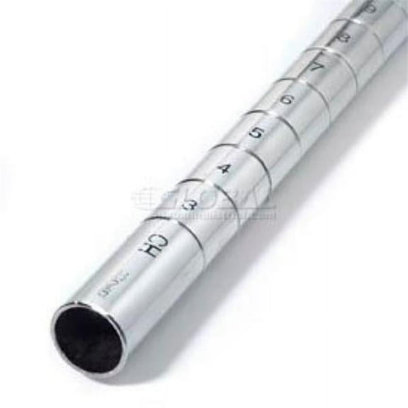 Global Industrial P74ZX4 Nexel Poly-Z-Brite Post - Clear - 74 in. Leveler Installed