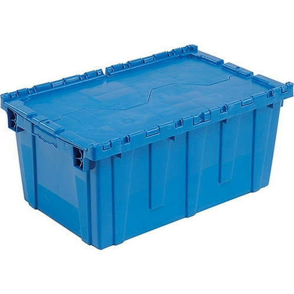 Global Industrial Plastic Attached Lid Shipping & Storage Container 25-1/4x16-1/