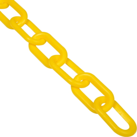 Global Industrial Plastic Chain Barrier 2""x50'L Yellow
