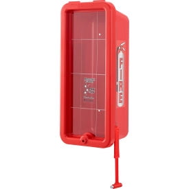 Global Industrial Plastic Fire Extinguisher Cabinet Fits 2-1/2 - 5 lbs. Red