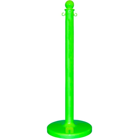 Global Industrial Plastic Stanchion Post, 40"H, Safety Green