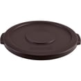 thumbnail image 1 of Global Industrial Plastic Trash Can Lid 10 Gallon Brown, 1 of 3