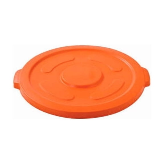 Global Industrial Plastic Trash Can Lid - 55 Gallon Bright Orange