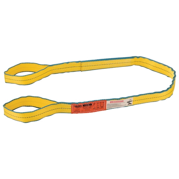 Global Industrial Polyester Eye & Eye Web Sling, 6'L x 2"W