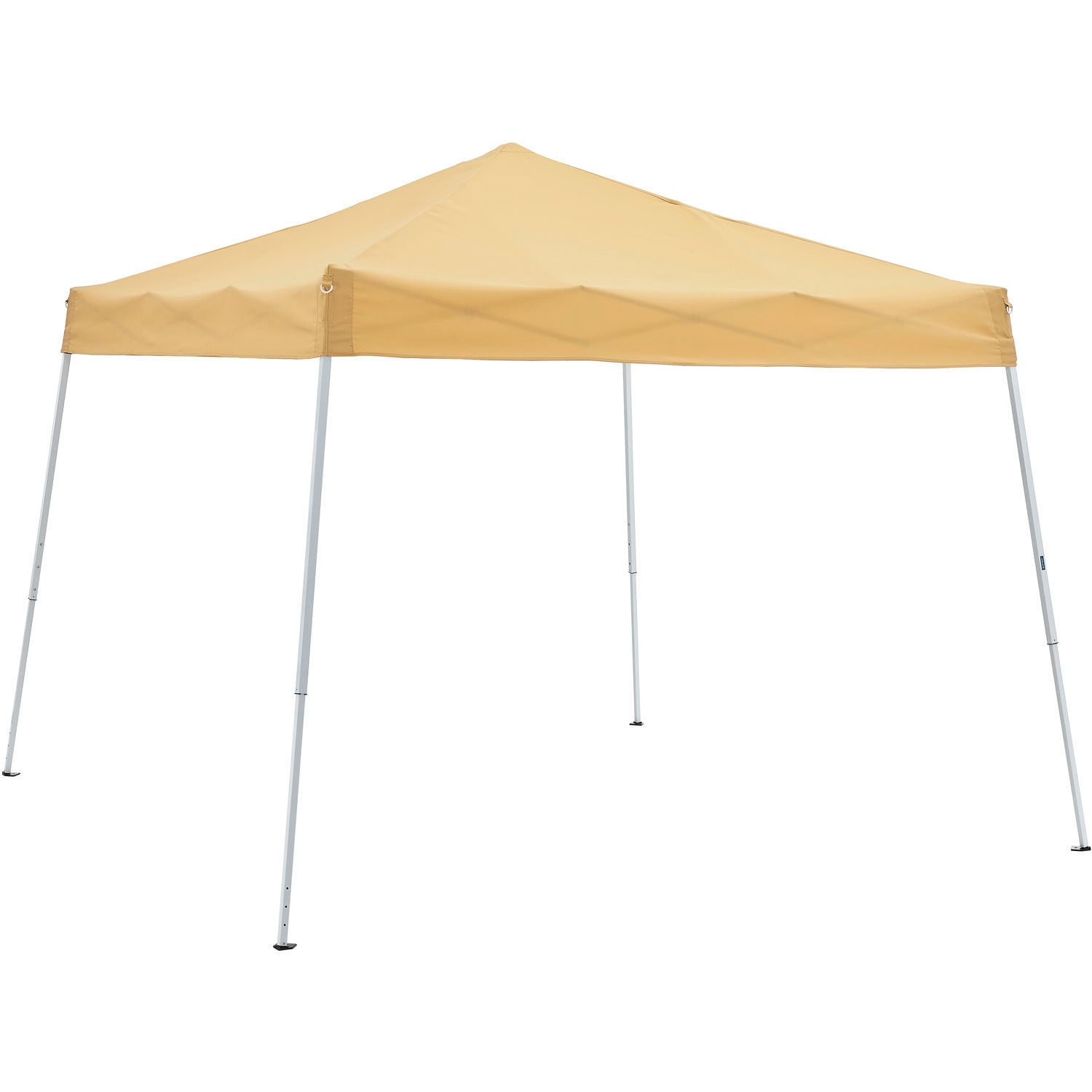 Tan Steel Frame 10 ft Pop-Up Canopy with Slant Legs